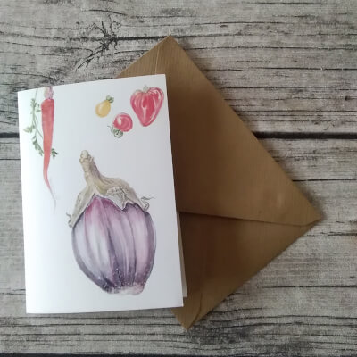 Veggies Mediterraneo - Greeting Cards - 100% Recycled Paper