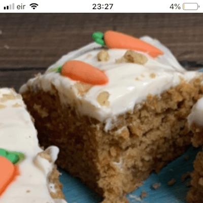 Individual Carrot Cake Slice