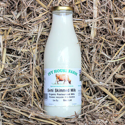 Organic Semi Skimmed Milk In Returnable Glass Bottles  75Cl