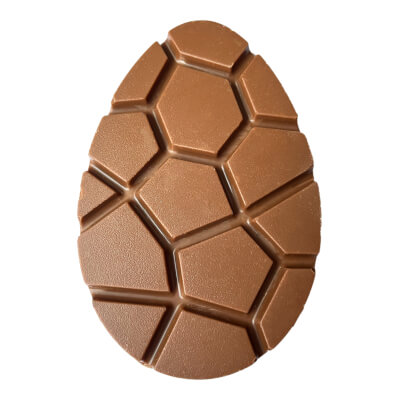 Easter Egg Shaped Toffee Brittle Chocolate Bar