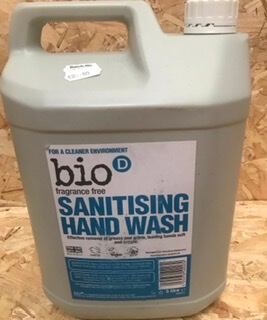 5 Litre Bio D Sanitising Fragrance Free Hand Wash