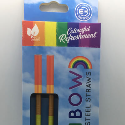 Rainbow Stainless Steel Straws 
