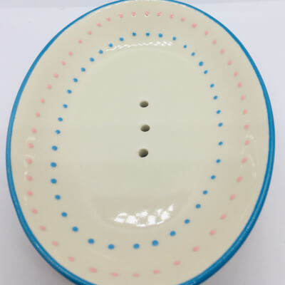 Ceramic Soap Dish Polka Dots