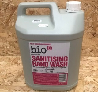 5 Litre Bio D Sanitising Geranium  Handwash