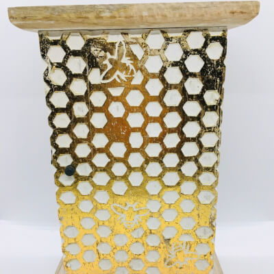 Honeycomb Design Gold Key Cabinet