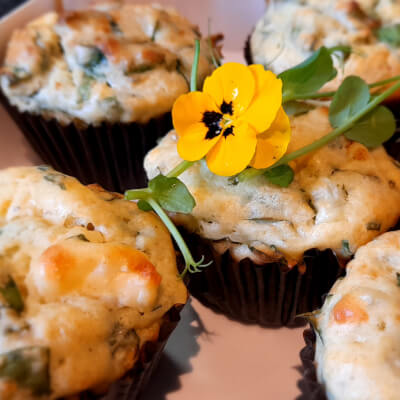 Spinach And Feta Savoury Muffins