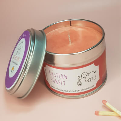 Eastern Sunset - Orange & Patchuoli Scented Soy Wax Candle