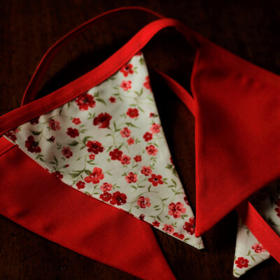 Red Floral Bunting