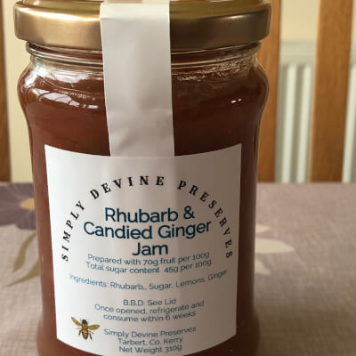 Rhubarb & Candied Ginger Jam