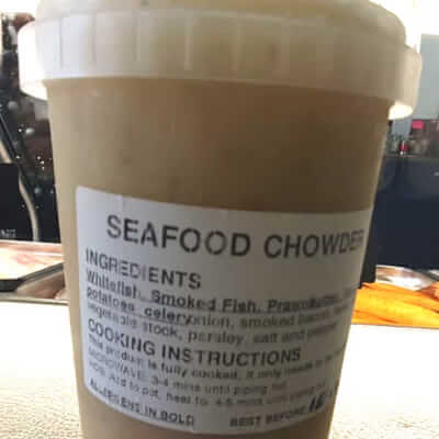 Seafood Chowder Large (Serves 2) Frozen