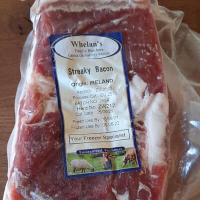 Streaky Bacon By Block - Cut Yourself To Your Liking, Weights Vary Approx 1Kg Per Block