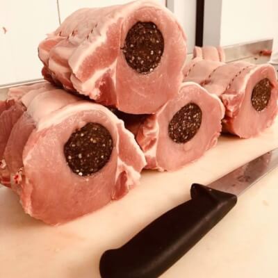 Pork Loin Stuffed With Rosscarbery Black Pudding 