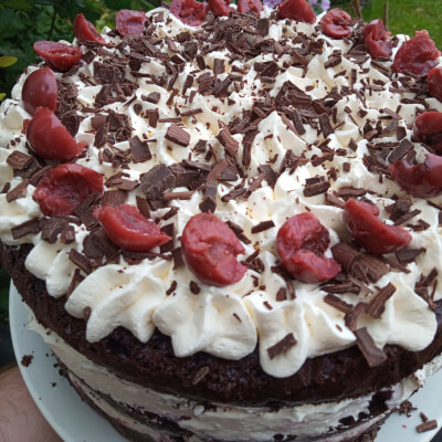 7 Inches Black Forest Cake - Gf-