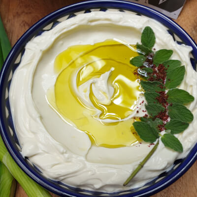 Labneh Bowl With Fresh Bread