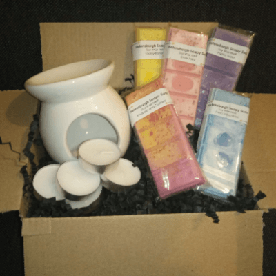 Soy Wax Melt Starter Kit With 5 Snap Bars And Burner (Scents Vary)