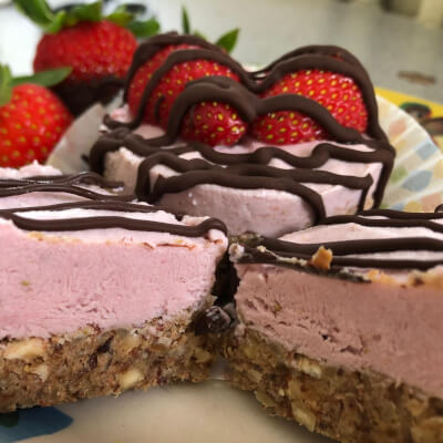 Pastry Studio Free-From- Plant Based Strawberry Cheesecake-6In