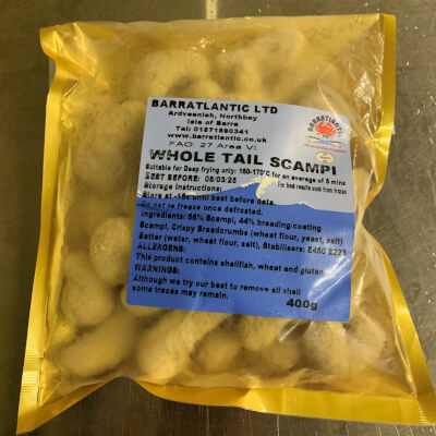 Frozen Breaded Wholetail Scampi