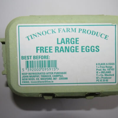 Tinnock Farm Produce   Large Free Range Eggs
