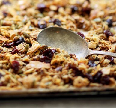 Sweet And Salty Pistachio And Cherry Granola