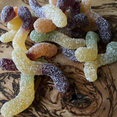 Organic Sour Gummy Worms Without Gelatine