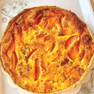 9 Inch Smoked Salmon And Tomato Quiche Serves 6-8 Portions