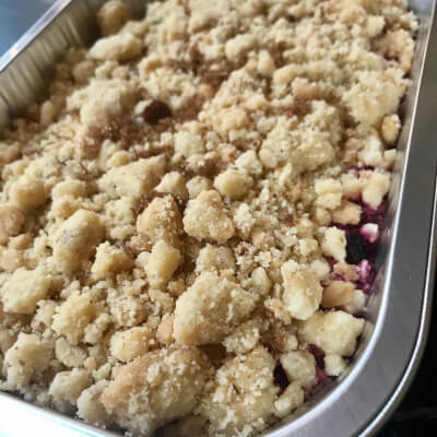 Apple & Berry Crumble, With Custard 