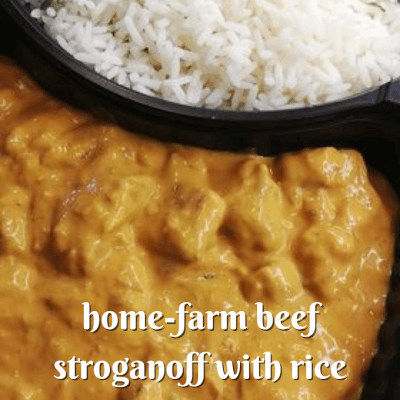 Irish Beef Strogonoff & Rice